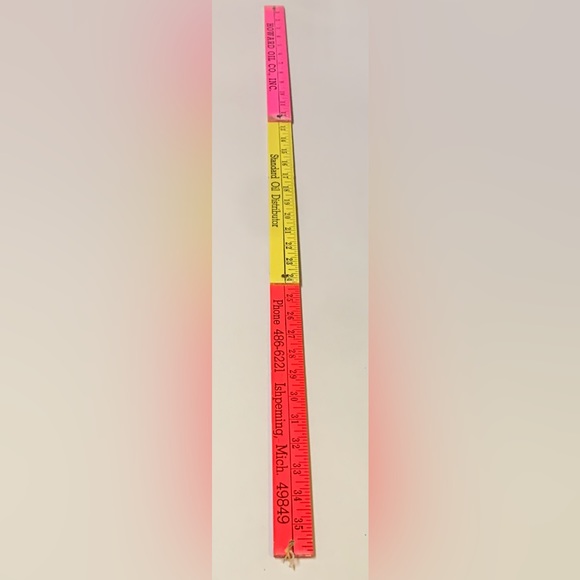 1950s Vintage Howard Oil Co Inc Ishpeming Michigan 36” Folding Ruler - Picture 9 of 9